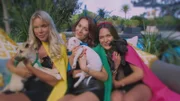 V.l.: Leonie, Linda und Ann-Kathrin mit Puppys beim Gruppendate.