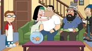 Steve (l.), Klaus (vorne), Hayley (hinter, 2.v.l.), Stan (m.)