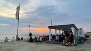 Abendstimmung an der Weststrandbar auf Norderney.