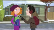 L-R: Melissa Chase (voiced by Sabrina Carpenter), Bradley Nicholson (voiced by Vincent Martella)