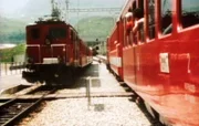 Zugkreuzung in Realp.