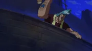 Folge 320: Neue Steckbriefe Eisberg, Franky und der Rest seiner Familie arbeiten Tag und Nacht an dem neuen Schiff für die Strohhut-Bande.