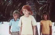 (v.li.): Pär Sundberg (Tommy), Inger Nilsson (Pippi Langstrumpf), Maria Persson (Annika).