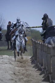 Es war eine Epoche voller Rituale und Regeln, gewaltig und glanzvoll, doch auch brutal und banal: Die Welt der Ritter ist zwar längst untergegangen, aber fasziniert uns bis zum heutigen Tag - auch wegen ihrer Widersprüche. Das ist der Stoff von Geschichten, die immer ein Publikum finden. Doch was ist Legende, was Wahrheit? Mit aufwändigen Reenactments, 3D-Animationen und Experimenten wird die Vergangenheit in diesem opulenten Dreiteiler zum Leben erweckt. Im Bild: Lanzen stechen - im Spätmittelalter konnte man nur mitmachen, wenn man nachweisen konnte, seit Generationen dem Ritterstand anzugehören.