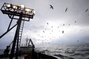 The Wizard sails out into the Bering Sea.