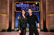 Treten bei "Wer weiß denn sowas?" als Kandidat:innen an: Die Akrobatin Merrylu Casselly (l.) und ihr Bruder, der Akrobat René Casselly (r).