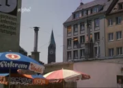 Sendlinger Straße in München 1971 - eine Baulücke wird sofort für einen Biergarten genutzt.