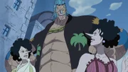 Franky mit den Square-Sisters.. One Piece, Staffel 7