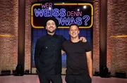 Treten bei "Wer weiß denn sowas?" als Kandidaten an: Der Sänger Max Mutzke (l.) und der Sänger Alexander Knappe (r.).