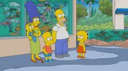 (v.l.n.r.) Maggie; Marge; Bart; Homer; Lisa