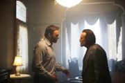 John Willis (Chris Moss) and Eli Ryan (Tony Haig) discuss the Hammersmith Ghost.