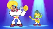 v.li.: Cyborg, Beast Boy