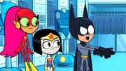 v.li.: Starfire, Raven, Robin