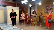 Die Teilnehmerinnen von Shopping Queen auf Mallorca. V.l.: Guido Maria Kretschmer, Tatjana, Sarah, Vanessa, Maria und Angela.