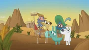 In der spanischen Hochebene treffen Dog und Puck auf Don Quijote und seinen treuen Knappen Sancho Panza.