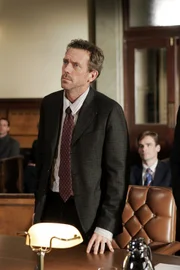 Dr. House (Hugh Laurie) hat dem Patienten John Henry Giles das Leben gerettet, der jedoch verfügt hat, dass er nicht reanimiert werden will. Dafür zeigt Cora, Giles Freundin, House an und er muss vor Gericht. Seine Kollege Dr. Jack Wilson (Robert Sean Leonard, r.) begleitet ihn.