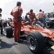 Jochen Rindt mit Bernie Ecclestone, Grand Prix in Großbritannien.