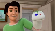 Robin übt für einen Talentwettbewerb. Ob er mit seiner Handpuppe gewinnen wird?