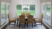The dining room table in the Russel family's home before the renovation.