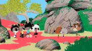 In Australien wollen Mouk und Chavapa Ernest dem Förster bei der Säuberung der Felsbilder behilflich sein. Zu ihrer Überraschung treffen sie unterwegs die Popband Wallabies.