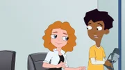 L-R: Melissa Chase (voiced by Sabrina Carpenter), Zack Underwood (voiced by Mekai Curtis)