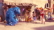 Sindbad erzählt mit großer Begeisterung von seinen Abenteuern.