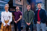 V.l.: Carla Hall, Jozef Youssef, James Phelps und Oliver Phelps +++ Die Verwendung des sendungsbezogenen Materials ist nur mit dem Hinweis und Verlinkung auf RTL+ gestattet.