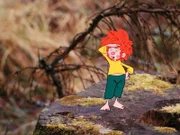 Pumuckl hört das Märchen von Hänsel und Gretel. Er meint natürlich, dass diese Geschichte wahr ist und macht sich auf den Weg, um die armen Kinder vor bösen Hexen zu retten.