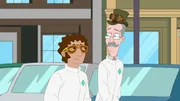 L-R: Vinnie Dakota (voiced by Dan Povenmire), Balthazar Cavendish (voiced by Jeff "Swampy" Marsh)