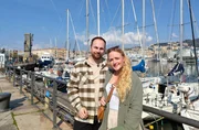 Franziska und Karsten aus Krefeld am flächenmäßig größten Seehafen Italiens, in Genua.