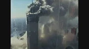 The view from a helicopter as the towers collapse. (Don La Sala)