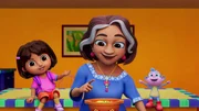 v.li.: Dora, Abuela, Boots