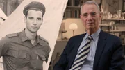 Zeitzeuge Michael Wolffsohn als junger Soldat (links) beim israelischen Militär und im Jahr 2025 beim Interview.