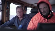 Sig and trusted deckhand, Nick Mavar, figure out where to set pots.