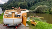 Friso Richter (im Bild) und Lukas Lowack besuchen den Campingplatz Bad Karlshafen an der Weser und den kleinen Campingplatz Wetzlar an der Lahn.