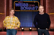 ARD WER WEISS DENN SOWAS? FOLGE 750, "Margarita Broich und Wolfram Koch", am Montag um 18:00 Uhr im ERSTEN. Treten bei "Wer weiß denn sowas?" als KandiatInnen gegeneinander an: Die Schauspielerin Margarita Broich (l.) und der Schauspieler Wolfram Koch (r.).