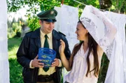 L-R Riedl (Paul Sedlmeir) and Maria (Zora Thiessen).