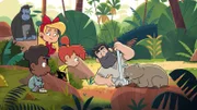 Bei dem Tierarzt-Praktikumstag zeigt Hector den Kindern, wie man ein verletztes Tier versorgt.