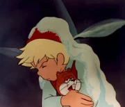Nils und Krümel im Schnee