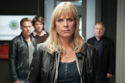 v.l.n.r.: Jan Maybach (Marco Girnth), Tom Kowalski (Steffen Schroeder), Ina Zimmermann (Melanie Marschke), Hajo Trautzschke (Andreas Schmidt-Schaller)