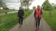 Nordic Walking mit Physiotherapeutin Svea Köhlmoos - ein wichtiger Baustein im Kampf gegen die vielen Risikofaktoren der Diabetikerin Britta S.