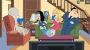 L-R: Roger, Hayley, Klaus, Francine, Stan