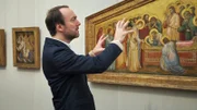 Neville Rowley, Kunsthistoriker, erklärt das Motiv „Die Grablegung Mariae“ ein Tafelbild des italienischen Malers Giotto di Bondone.