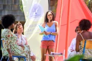 L-R: Patricia Lawrence (Monica Dolan), Florence (Joséphine Jobert) and Oliver Wolf (Ramon Tikaram)