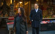 In Chinatown wartet der nächste Fall auf Sherlock Holmes (Jonny Lee Miller, r.) und Joan Watson (Lucy Liu, l.) ...