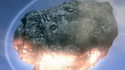 Der Asteroid prallt auf die Erde auf.