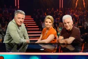Sind im Team Maus für den guten Zweck am Start: v.l.n.r. Jörg Pilawa, Teamkapitänin Annette Frier und Michael Mittermeier.