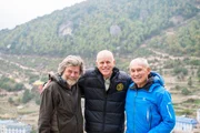 Legenden unter sich. V.l.n.r:  Reinhold Messner, Peter Hillary, Oswald „Bulle“ Oelz