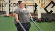 Annjeanette does rope exercises