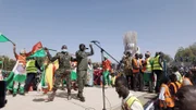 Musiker feiern den Beginn der Allianz der Sahelstaaten in Nigers Hauptstadt Niamey.